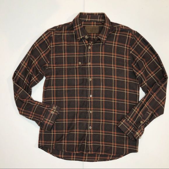 Comstock & Co Button Down Plaid Shirt Medium - Picture 3 of 8